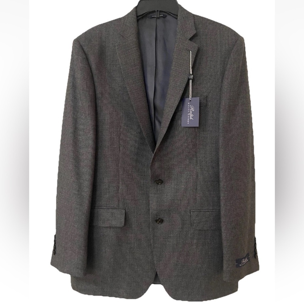 NWT Ralph Lauren Men’s Gray Two Button Wool Sport Coat Sz 40 Long